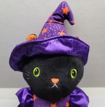 Spark Create Imagine Halloween Black Witch Cat plush Rattle 15 &quot; NWT  - £19.08 GBP