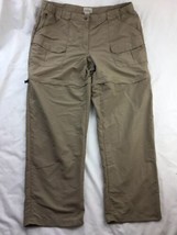 Men&#39;s LL BEAN Brown Nylon XL 38-40 Convertible Fishing Pants/Shorts Zip Off   - $29.69