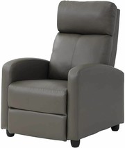 Pu Leather Single Home Sofa Modern Recliner Chair Theater Seating Padded Seat - £284.56 GBP