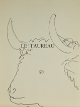 &quot; Le Taureau &quot; Par Pablo Picasso Lithographie De Buffon Livre 14 3/4 &quot; x11 &quot; - £146.27 GBP
