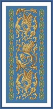 Antique Dragons Bell Pull Tapestry Repeating Motif Counted Cross Stitch Pattern  - £4.79 GBP