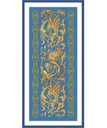 Antique Dragons Bell Pull Tapestry Repeating Motif Counted Cross Stitch ... - £4.79 GBP