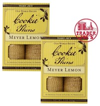 2 Packs Trader Joe&#39;s Cookie Thins Meyer Lemon 9 oz Each - $16.20