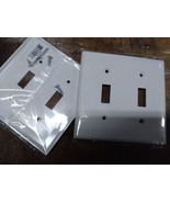 8 Toggle Light Switch Wall Plates Single 2-Gang Outlet Cover White 4.5 x... - $187.53 MXN