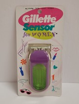 Gillette Sensor Excel Women Handle Shaver Razor ONE BLADE NOS 1997 Purple Green - £46.92 GBP