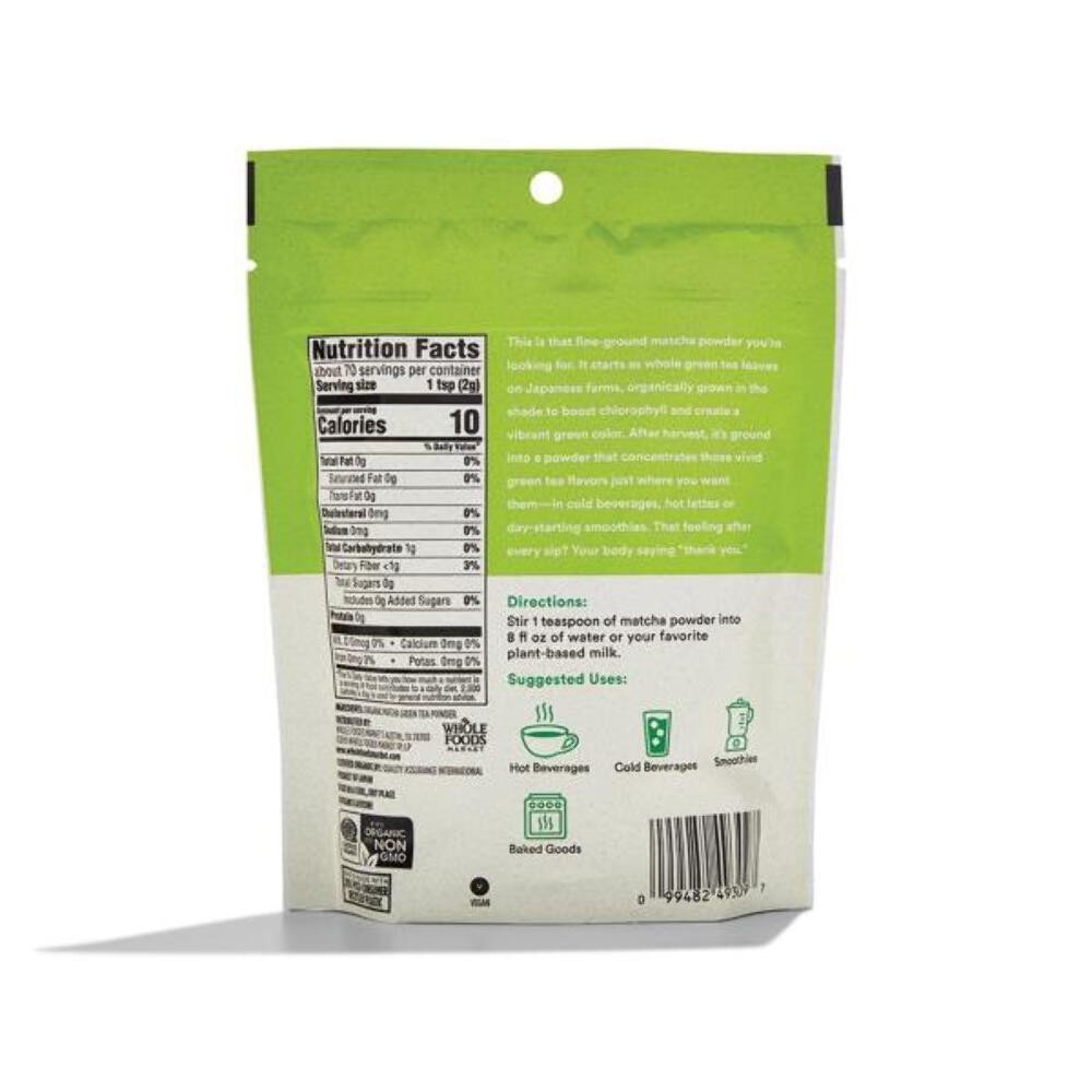 6/2026 365 by Whole Foods Market, Organic Powdered Matcha, Finely Ground Whole L Item image 2