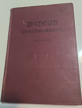 1925 VTG Book 20th Century Bookkeeping and Accounting Complete Antique Good - $374.39 MXN