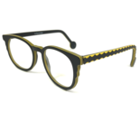 Vintage La Eyeworks Brille Rahmen SCARLETT 751M Mattschwarz Gelb 45-20-135 - $69.75