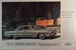 1963 LIFE Double Page Advertisement CHEVROLET 63 Impala Sport Sedan Jet ... - £8.67 GBP