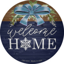 Welcome Home Snowflake Novelty Circle Coaster Set of 4 - £15.68 GBP