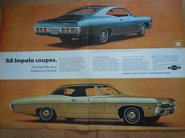 Chevrolet Impala Coupes Two Page Print Magazine Advertisements 1967 - £4.69 GBP