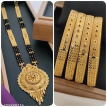 Indian Women Gold Plated Mangal sutra Bangles Necklace Fashion Wedding J... - $37.62