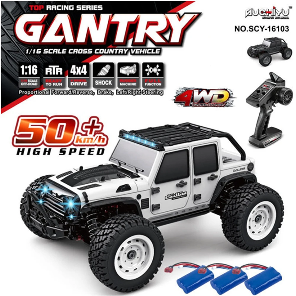 RC Car 50km/h 1/16 Remote Control Cars for Kids 1:16 4WD Off Road RC Buggy - £88.42 GBP+