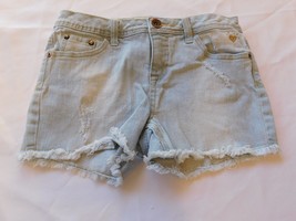 Justice Jeans Youth Girls Denim Shorts Simply Low Size 12R Lt Blue pre-o... - $29.69