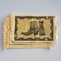 Western Cowboy Boots Placemats Set Of 4 Rectangular Heavy Cotton 13x19” - £15.35 GBP