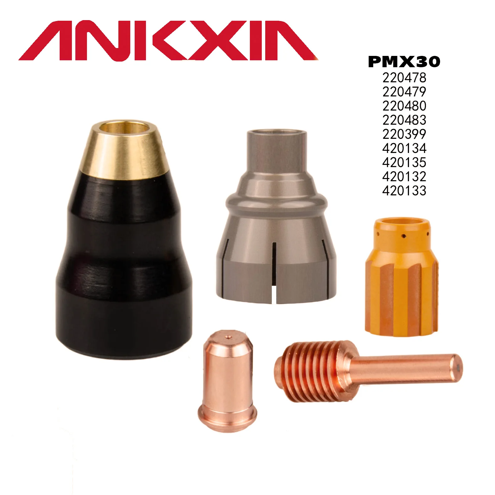 PMX30A Air T30 Plasma Consumables Nozzle Electrode  Shield 220478 220479 220480  - £40.36 GBP