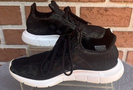 Women&#39;s  Adidas Black Gold Sparkle Athletic Sneaker Size 5.5 - $30.00