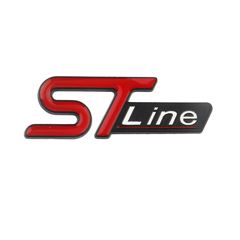 3D Car Front Grill Trunk Metal Logo ST Line Emblem For Ford Kuga MK3 MK2 MK4 S M