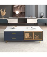 Modern Navy Coffee Table w/ Storage &amp; Lighting - $6,168.61 MXN
