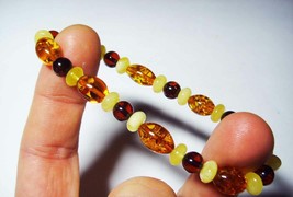 Genuine AMBER bracelet Natural Baltic Beads Stone  Bracelet  Amber Bead Bracelet - £36.26 GBP