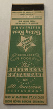 Vintage Matchbook Cover Matchcover Betsy Ross Restaurant Chicago IL - £2.55 GBP