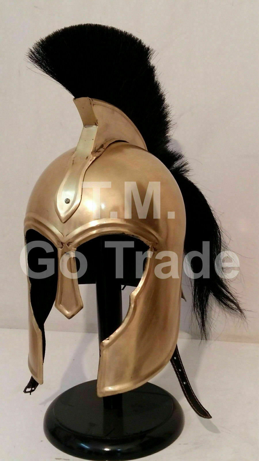 Casque Spartiate De Film 300 - Léonidas - Édition Dégâts - En Acier - Reproduction Neuve