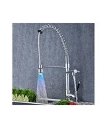 LED Pull Out Kitchen Faucet Spring Chrome Brass Trigger Spout 2 Outlets ... - €168,32 EUR