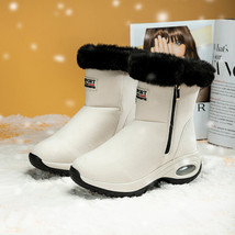 Winter Women Ankle Boots Quality Keep Warm Black Snow Boots New Ladies Lace-up C - £56.36 GBP