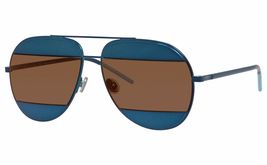  Christian Dior Split1 Ruthenium Or Blue Aviator Unisex Sunglasses - $175.00