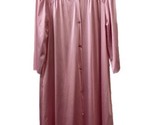 Vanity Fair Robe Womens Size  Medium  House Coat Button Front Pink Nylon... - $18.96