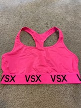 Victorias Secret VSX Sport Bright Pink Sports Bra Sz Large - $10.39