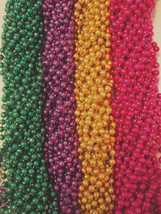 84 Asst Mardi Gras Beads Party Favors Necklaces 7 Dozen Big Lot - £11.86 GBP