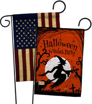 Witches Party - Impressions Decorative USA Vintage - Applique Garden Flags Pack  - £24.49 GBP