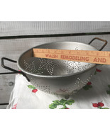 Farmhouse Vintage 9&quot; Colander Strainer 7 Stars Footed Handles Aluminum M... - $33.53 CAD