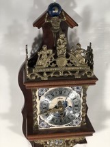 Vintage Replica Zansee Delft Warmink Wuba  8 day Wall Clock Heavy Brass Weights - £158.26 GBP