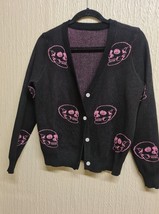 Romwe Black And Pink Skull  Cardigan Size 4us/36eur - £17.98 GBP