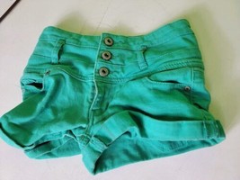 Blue Asphalt Denim Jean Shorts Mint Green Size 1  - £12.21 GBP