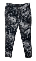 Champion Women Size XL (Meas 30x30) Gray Graffiti Yoga Pants Pull On Str... - $6.30