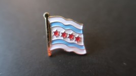 3/4&quot; Chicago Flag Lapel Pin - £7.49 GBP