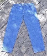 Carhartt Blue Denim B17 Jeans- Relaxed Fit Denim Tapered Leg Working mens 44-34 - £14.58 GBP
