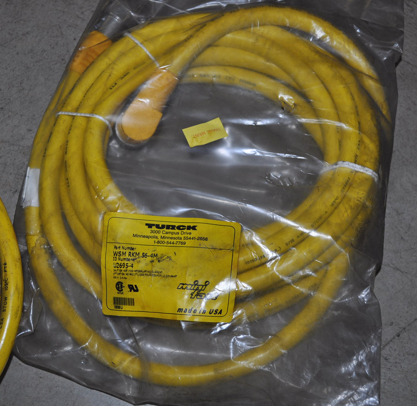 NEW Turck Sensor Mini Fast Cord Set DeviceNet LOT of 4 pn# WSM RKM 56 4M 1M Item image 2