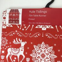 Table Runner 14”x72” Winter Wonderland Christmas  Red Holliday New - $218.21 MXN