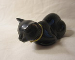 1970&#39;s Avon Bottle: &#39;Here&#39;s My Heart&#39; Black Cat w/ Gold Collar laying down  - £9.62 GBP