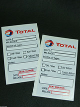 TOTAL Oil Change Service Reminder Sticker , Set of 40 PVC Stickers - £14.93 GBP