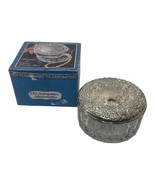 Old Hampshire Silversmiths Silverplate &amp; Crystal Jewelry Box w/ Lid Trin... - $301.56 MXN