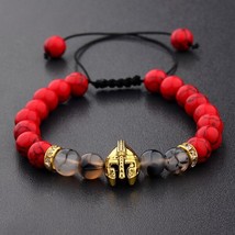 Adiator helmet bracelet men natural stone black red bead adjustable bracelets wholesale thumb200