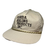 Vintage Florida Sealing Products Inc Beige Rope Snapback YoungAn Hat Cap - £12.43 GBP