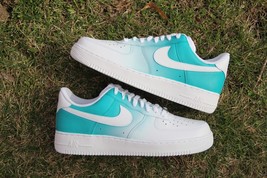 Tiffany Aqua Gradient Custom Air Force 1s –  Ombre Blue White AF1 Mens W... - $224.99