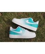 Tiffany Aqua Gradient Custom Air Force 1s –  Ombre Blue White AF1 Mens W... - $224.99