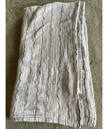 Aden Anais Unisex White Gray Scallop Design Large Baby Swaddle Blanket - $228.56 MXN